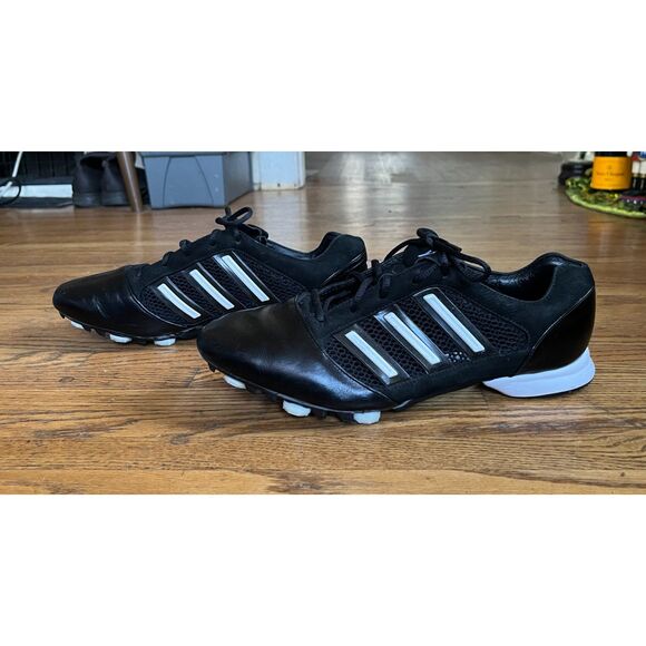 Y3 Yohji Yamamoto Black White Stripe Golf Cleats Shoes  Mens Size 9.5 main image 9